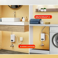 Jeffergarden 3400 W tartály nélküli elektromos azonnali vízmelegítő IPX4 konyha fürdő 7