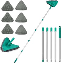 JEHONN 200 cm-es padlótisztító mop 3 az 1-ben, 6 mikroszálas pálcával, zöld 1