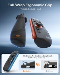 Husă andocabilă JEMDO pentru Nintendo Switch 2, mâner din silicon pentru Joy-Con, capac spate din PC, ramă din TPU, față rezistentă la zgârieturi, 8 sloturi pentru carduri, 2 capace pentru joystick 2