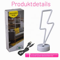 JEMESI Neónový nápis Blesk, modré LED nočné svetlo pre dospievajúcich chlapcov, dekorácia do izby, napájanie na batérie a USB 7