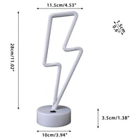 JEMESI Neónový nápis Blesk, modré LED nočné svetlo pre dospievajúcich chlapcov, dekorácia do izby, napájanie na batérie a USB 3