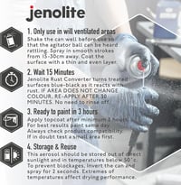 JENOLITE Rozsdaátalakító Spray Fémfelületekhez - Gyorshatású Rozsdagátló és Alapozó Egyben - Festhető Felületet Biztosít - 400ml 5