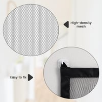 Jeqqinuz 2 ks bezpečnostná zábrana pre psov bez vŕtania, výsuvná ochranná mriežka na dvere 110x70 cm, s 8 lepiacimi háčikmi, čierna, do interiéru aj exteriéru 4