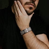 Brățară magnetică din titan JEROOT 4000 Gauss pentru bărbați - gri-negru 7