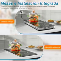Jessier 4 égőfejes kerámia főzőlap 60 cm, 9 fokozat, időzítő 4
