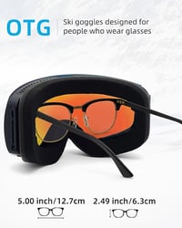 JetBlaze OTG Síszemüveg Szemüvegeseknek UV400 Gömb Lencse Anti-fog 6