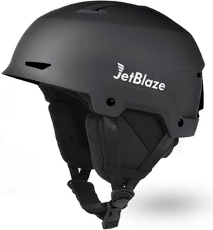 JetBlaze unisex skijaška kaciga, s ventilacijskim otvorima - crna - veličina M (56-58 cm)
