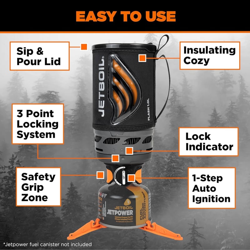 Jetboil Flash 1 literes szénacél nyomásfőző