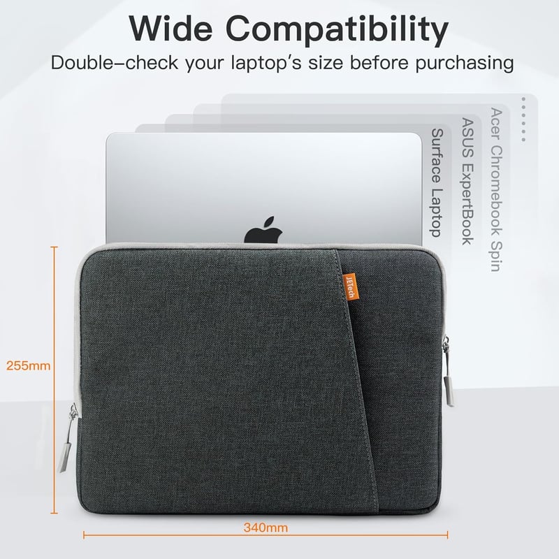 JETech 13-14 Colos Laptop Tok MacBook Air/Pro M1-M5 Vízálló Ütésálló Szürke