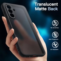 JETech 3 v 1 matné puzdro pre Samsung Galaxy A56 5G + 2 ochranné tvrdené sklá – čierne 4