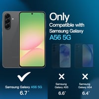 JETech 3 v 1 matné puzdro pre Samsung Galaxy A56 5G + 2 ochranné tvrdené sklá – čierne 2