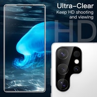 JETech puzdro 5 v 1 pre Samsung Galaxy S25 Ultra 5G, priehľadné, odolné voči žltnutiu, 2 ochranné tvrdené sklá na displej, 2 kryty na šošovky fotoaparátu 7