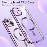JETech átlátszó TPU tok iPhone 14 (6,1") készülékhez, MagSafe kompatibilis - világoslila 3