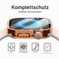 Trblietavý kryt JETech Bling pre Apple Watch Series 11/10 42 mm, medeno-ružové zlato 5
