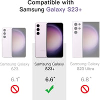 JETech edzett üveg kijelzővédő Samsung Galaxy S23+ 5G 6,6"-hoz, ujjlenyomat-kompatibilis - 3 db 3