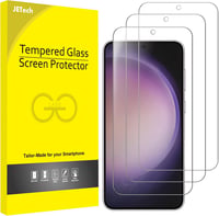 JETech edzett üveg kijelzővédő Samsung Galaxy S23+ 5G 6,6"-hoz, ujjlenyomat-kompatibilis - 3 db 1