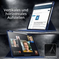 Obal na iPad Pro 12,9" (6./5./4./3. generácia) JETech s otočným stojanom – námornícka modrá 7