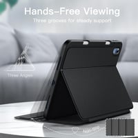 JETech iPad 11. 10. generáció tok ceruzatartóval, állvánnyal, fekete 3