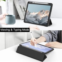 JETech iPad 11. 10. generáció tok ceruzatartóval, ütésálló védelem, állvánnyal - black 7