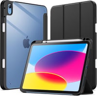 JETech iPad 11. 10. generáció tok ceruzatartóval, ütésálló védelem, állvánnyal - black 1
