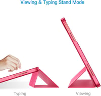 JETech iPad 11. és 10. generáció (2025/2022) tok - vékony kemény hátlap, állvánnyal, rózsaszín - pink 5