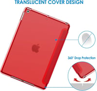 JETech iPad 9/8/7 (10.2") Tok Autó Alvó Funkcióval Piros 4