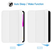 Husă JETech pentru iPad (A16) generația 11/10, carcasă spate rigidă, subțire, cu suport, funcție auto sleep/wake - alb 6