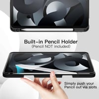 JETech iPad Air 11" M4/M3/M2 és 10.9" 5/4 generációs tok ceruzatartóval, fekete - black 5