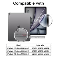 Ochranné tvrdené sklo na displej JETech pre iPad Air 13" M4/M3/M2 – balenie 2 ks 2