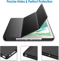 JETech iPad Mini 1 2 3 Tok Állvánnyal és Auto Sleep/Wake Funkcióval Fekete - black 3