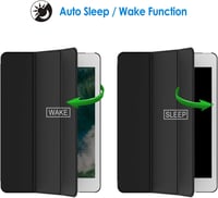 JETech iPad Mini 1 2 3 Tok Állvánnyal és Auto Sleep/Wake Funkcióval Fekete - black 6