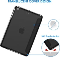 JETech iPad Mini 1 2 3 Tok Állvánnyal és Auto Sleep/Wake Funkcióval Fekete - black 4