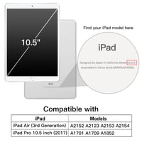 Husă JETech pentru iPad Pro 10,5" (2017) și iPad Air generația a 3-a (2019), carcasă de protecție de culoare neagră 2