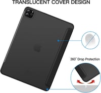 JETech iPad Pro 11" (2018) Tok Apple Pencil Tartóval, Smart Cover Fekete - black 4