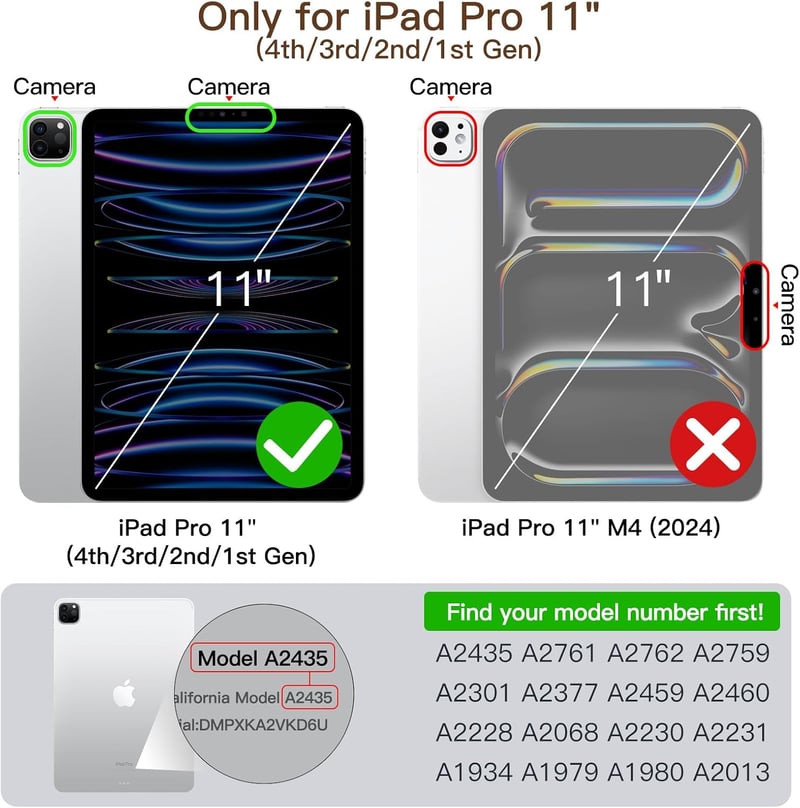 JETech iPad Pro 11" (2018) Tok Apple Pencil Tartóval, Smart Cover Fekete - black
