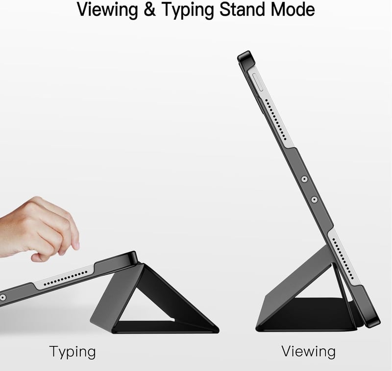 JETech iPad Pro 11" (2018) Tok Apple Pencil Tartóval, Smart Cover Fekete - black