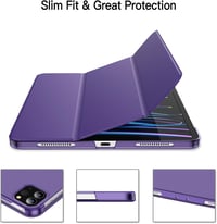 JETech iPad Pro 11" Tok 2022/2021/2020/2018 Ceruzatöltés Támogatás Lila 3