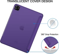 JETech iPad Pro 11" Tok 2022/2021/2020/2018 Ceruzatöltés Támogatás Lila 4