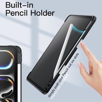 JETech iPad Pro 11" (M4/M5, 2024/2025) tok tolltartóval, átlátszó hátlappal - fekete 5