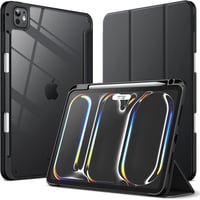 JETech iPad Pro 11" (M4/M5, 2024/2025) tok tolltartóval, átlátszó hátlappal - fekete 1