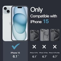 JETech iPhone 15 (6,1") védőtok, ütésálló, karcálló - átlátszó 2