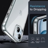 JETech iPhone 15 (6,1") védőtok, ütésálló, karcálló - átlátszó 5