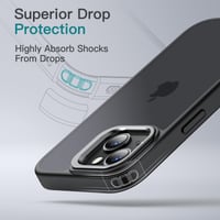 JETech puzdro na iPhone 15 Plus so stojanom, čierne - ochranný zadný kryt so zabudovaným stojančekom 4