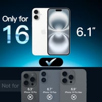 JETech Ochranná fólia na displej pre iPhone 16 – balenie 2 ks, ochrana z tvrdeného skla 2
