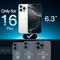 JETech iPhone 16 Pro Képernyővédő Fólia - 3 db-os Csomag, Edzett Üveg Kijelzővédő 2