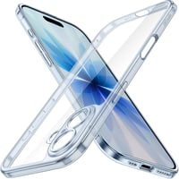 JETech iPhone 17 6.3" vékony tok kamera védelemmel, átlátszó minimalist hátlap Mist Blue - iPhone 17, Mist Blue 1