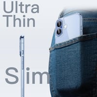 JETech iPhone 17 6.3" vékony tok kamera védelemmel, átlátszó minimalist hátlap Mist Blue - iPhone 17, Mist Blue 6
