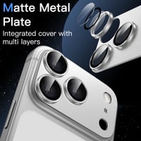 Ochranný kryt na šošovky fotoaparátu JETech pre iPhone 17 Pro Max, 9H tvrdené sklo, 1 ks – strieborný 3