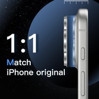 Ochranný kryt na šošovky fotoaparátu JETech pre iPhone 17 Pro Max, 9H tvrdené sklo, 1 ks – strieborný 5