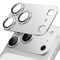 Ochranný kryt na šošovky fotoaparátu JETech pre iPhone 17 Pro Max, 9H tvrdené sklo, 1 ks – strieborný 1